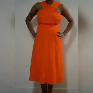 & Other stories-open back/sleeveless midi dress